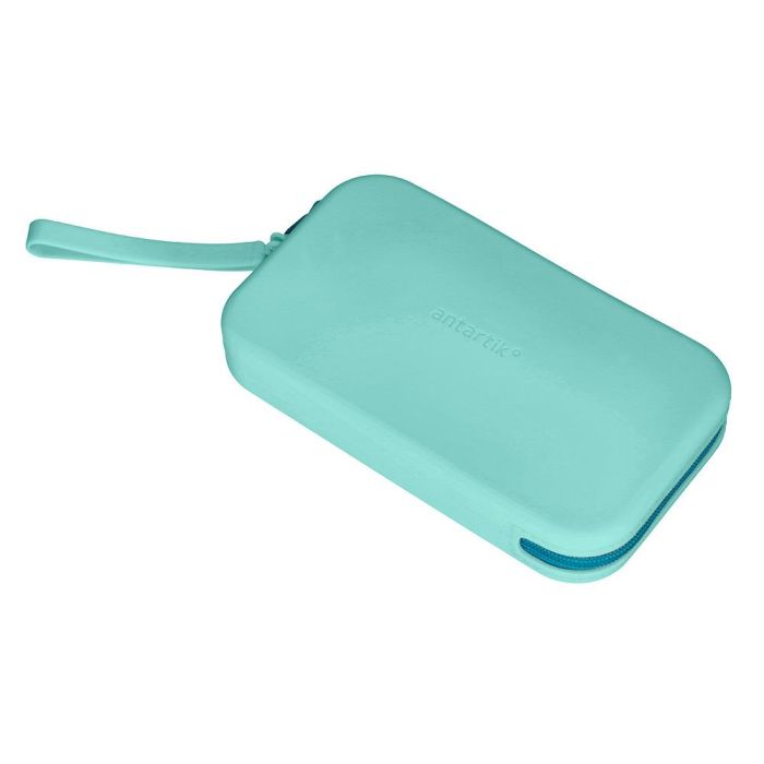 Bolso Escolar Portatodo Antartik Silicona Rectangular Plano Con Asa 190x120X25 mm Color Menta 3