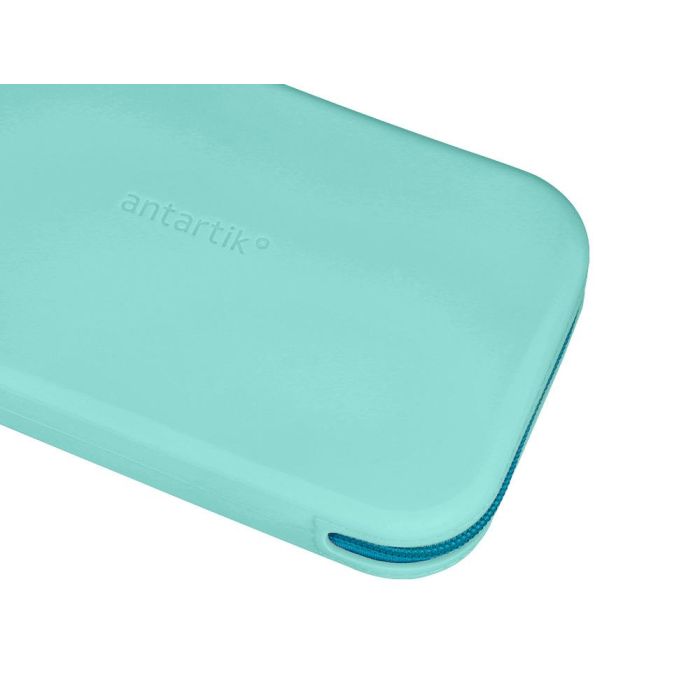 Bolso Escolar Portatodo Antartik Silicona Rectangular Plano Con Asa 190x120X25 mm Color Menta 4