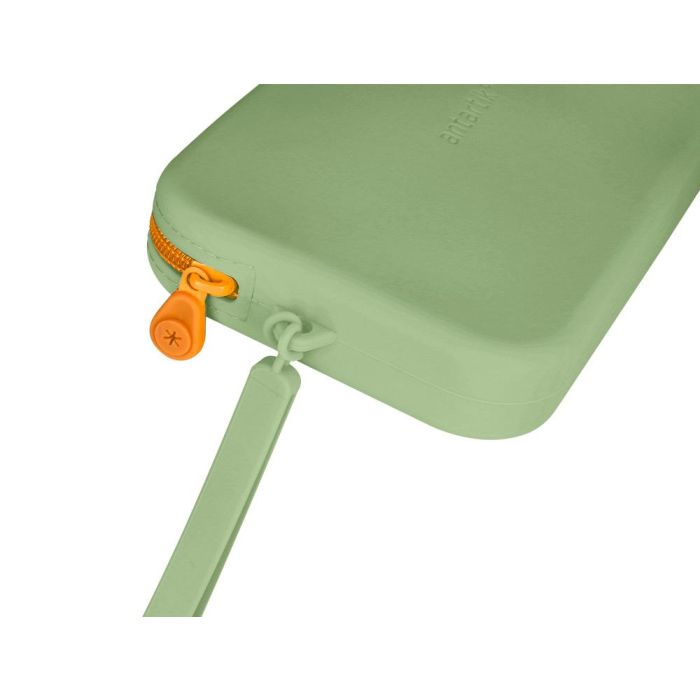 Bolso Escolar Portatodo Antartik Silicona Rectangular Plano Con Asa 190x120X25 mm Color Verde Militar 5