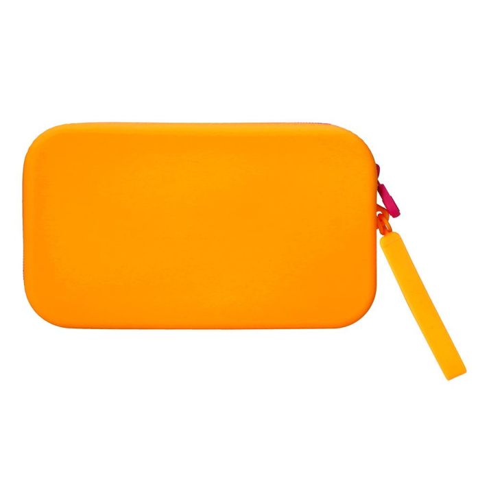 Bolso Escolar Portatodo Antartik Silicona Rectangular Plano Con Asa 190x120X25 mm Color Naranja 1