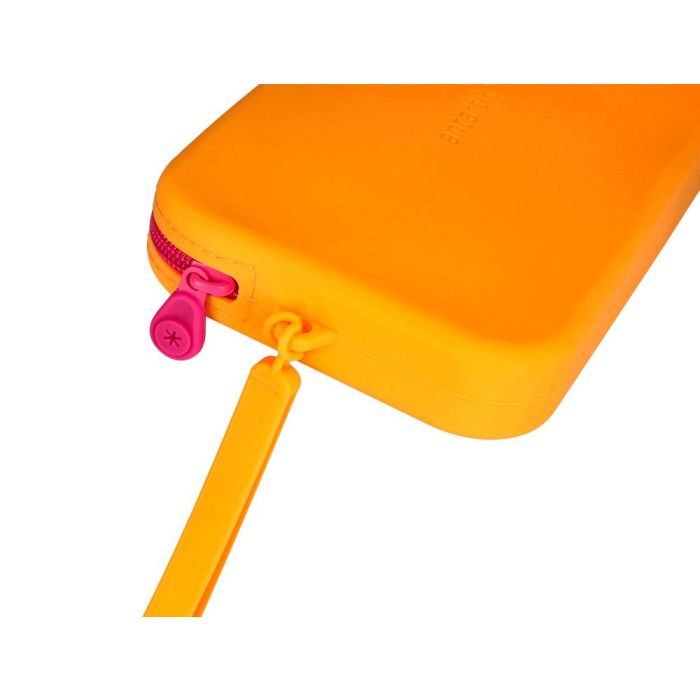 Bolso Escolar Portatodo Antartik Silicona Rectangular Plano Con Asa 190x120X25 mm Color Naranja 5