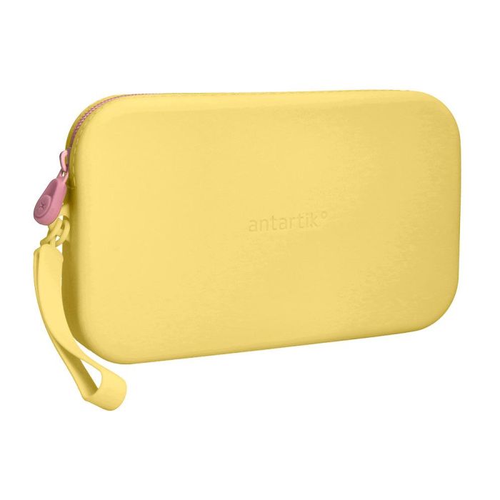 Bolso Escolar Portatodo Antartik Silicona Rectangular Plano Con Asa 190x120X25 mm Color Amarillo 2