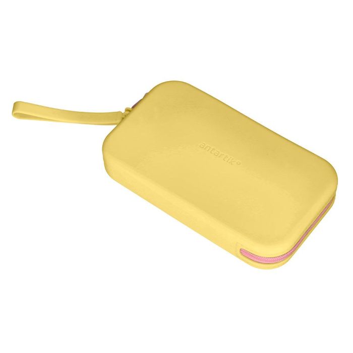 Bolso Escolar Portatodo Antartik Silicona Rectangular Plano Con Asa 190x120X25 mm Color Amarillo 3