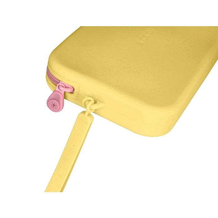 Bolso Escolar Portatodo Antartik Silicona Rectangular Plano Con Asa 190x120X25 mm Color Amarillo 5