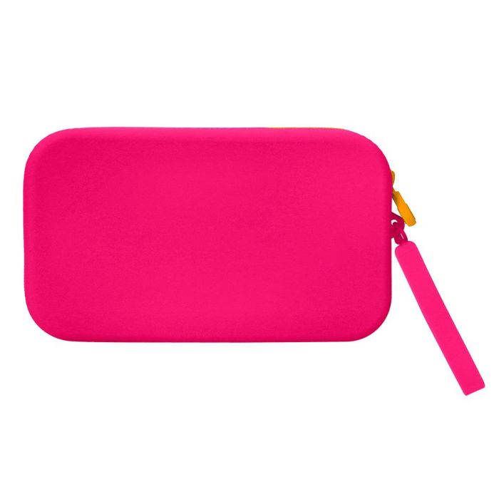 Bolso Escolar Portatodo Antartik Silicona Rectangular Plano Con Asa 190x120X25 mm Color Rosa Fucsia 1