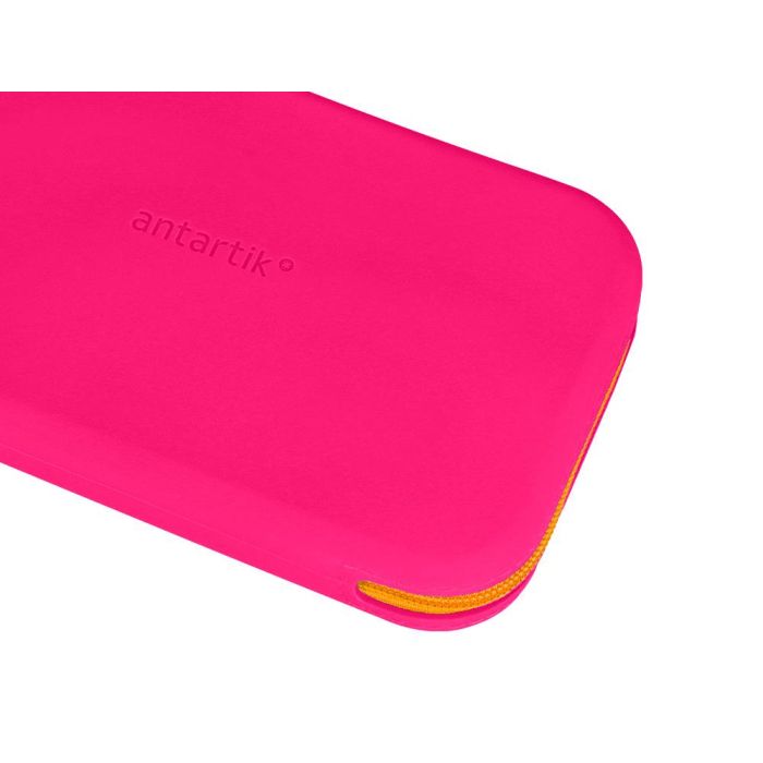 Bolso Escolar Portatodo Antartik Silicona Rectangular Plano Con Asa 190x120X25 mm Color Rosa Fucsia 4