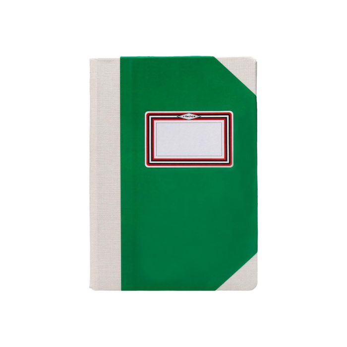 Libro Cartone Cosido Fernandes Flecha Din A4+ Liso 50 Hojas 100 gr Verde 1