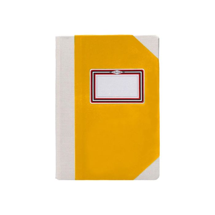 Libro Cartone Cosido Fernandes Flecha Din A4+ Rayado Horizontal 50 Hojas 100 gr Amarillo 1