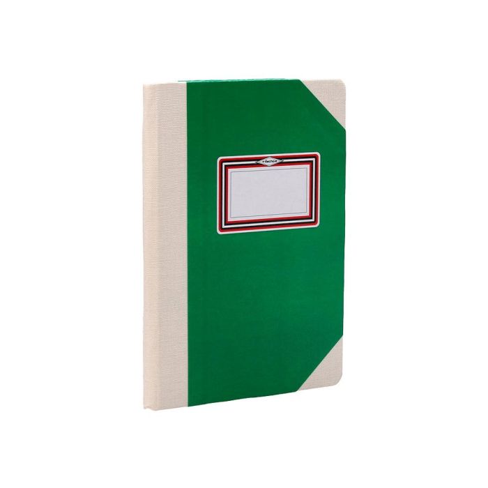 Libro Cartone Cosido Fernandes Flecha Din A5+ Liso 50 Hojas 100 gr Verde 4