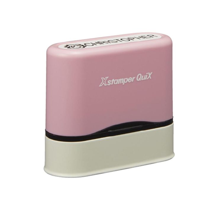 Sello X Stamper Quix Nombre Personalizable Color Rosa 9,5x46 mm Qn41