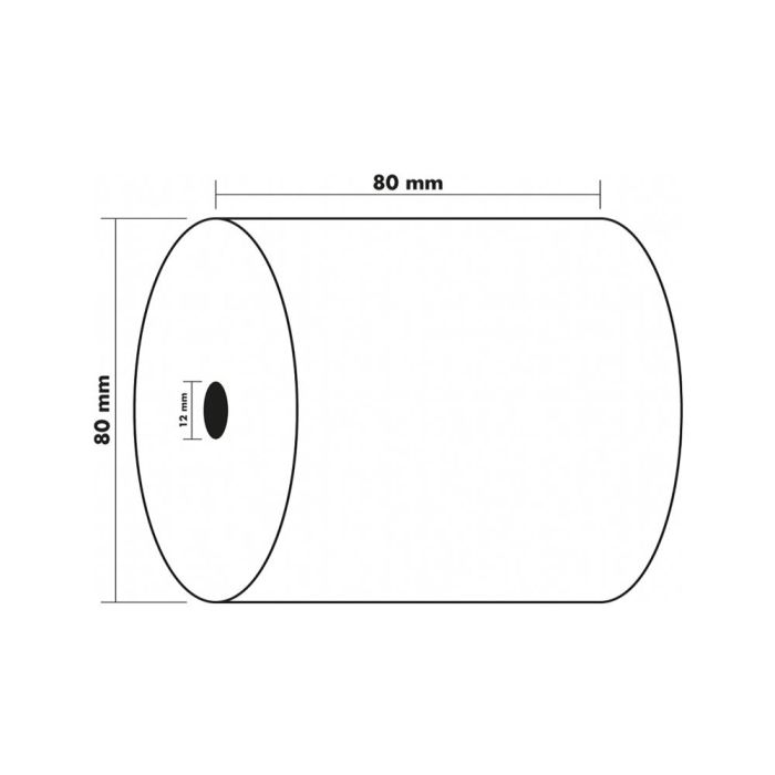 Rollo Sumadora Exacompta Termico 80x80 mm 48 gr-M2 Sin Bpa 10 unidades 4