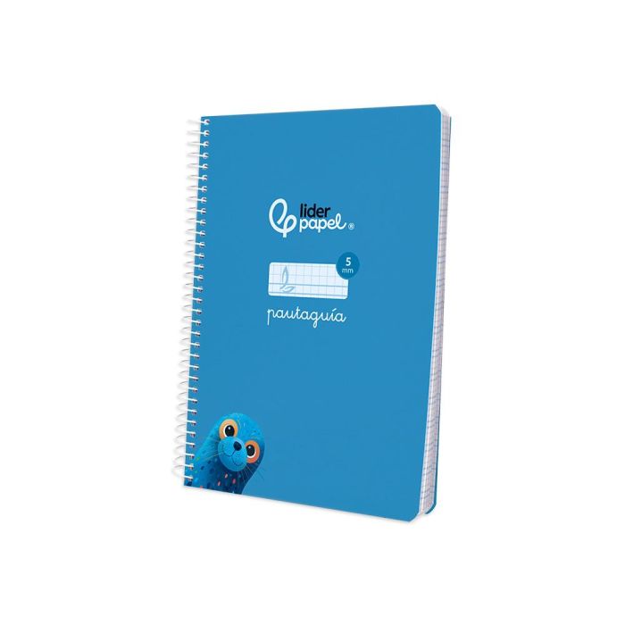 Cuaderno Espiral Liderpapel Din A5 Pautaguia Tapa Blanda 40H 75 gr Cuadro Pautado 5 mm Color Azul 5 unidades 3