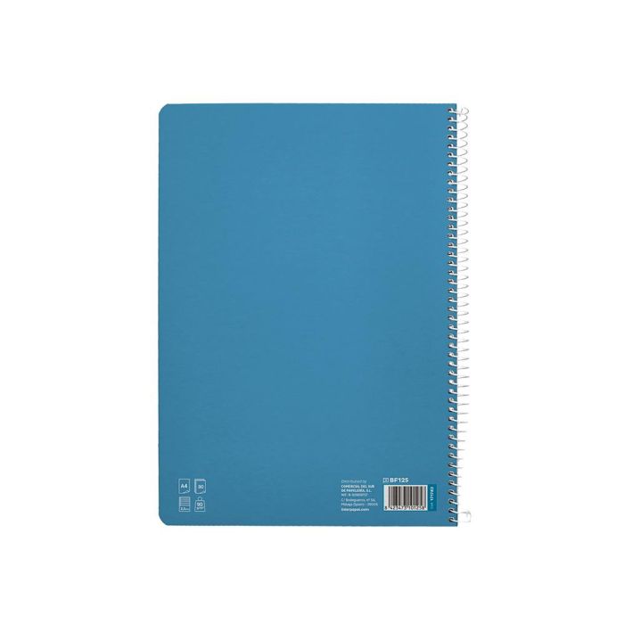 Cuaderno Espiral Liderpapel Di N A4 Pautaguia Tapa Dura 80H 90 gr Cuadro Pautado 2,5 mm Color Azul 5 unidades 2