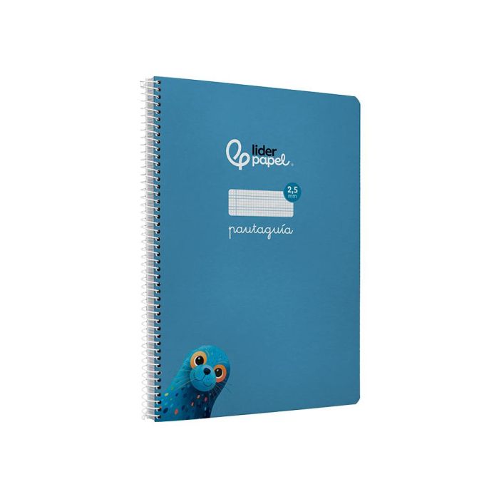 Cuaderno Espiral Liderpapel Di N A4 Pautaguia Tapa Dura 80H 90 gr Cuadro Pautado 2,5 mm Color Azul 5 unidades 4