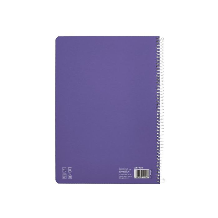 Cuaderno Espiral Liderpapel Di N A4 Pautaguia Tapa Dura 80H 90 gr Cuadro Pautado 2,5 mm Color Lila 5 unidades 2