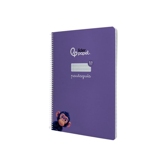 Cuaderno Espiral Liderpapel Di N A4 Pautaguia Tapa Dura 80H 90 gr Cuadro Pautado 2,5 mm Color Lila 5 unidades 3