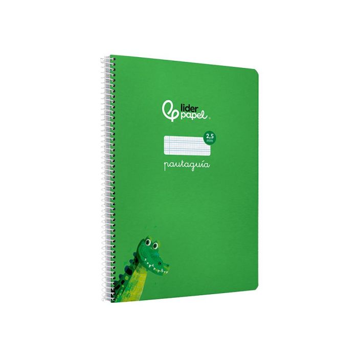 Cuaderno Espiral Liderpapel Di N A4 Pautaguia Tapa Dura 80H 90 gr Cuadro Pautado 2,5 mm Color Verde 5 unidades 4