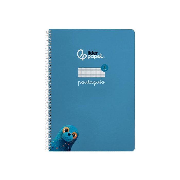 Cuaderno Espiral Liderpapel Di N A4 Pautaguia Tapa Dura 80H 90 gr Cuadro Pautado 3 mm Color Azul 5 unidades 1