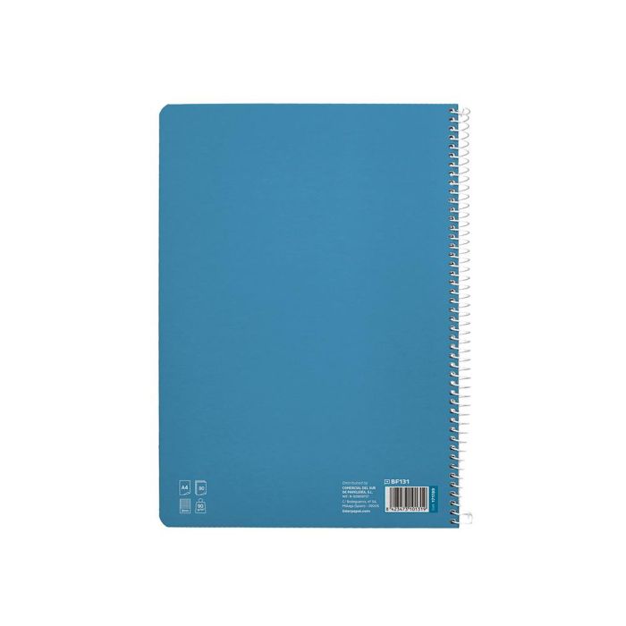 Cuaderno Espiral Liderpapel Di N A4 Pautaguia Tapa Dura 80H 90 gr Cuadro Pautado 3 mm Color Azul 5 unidades 2