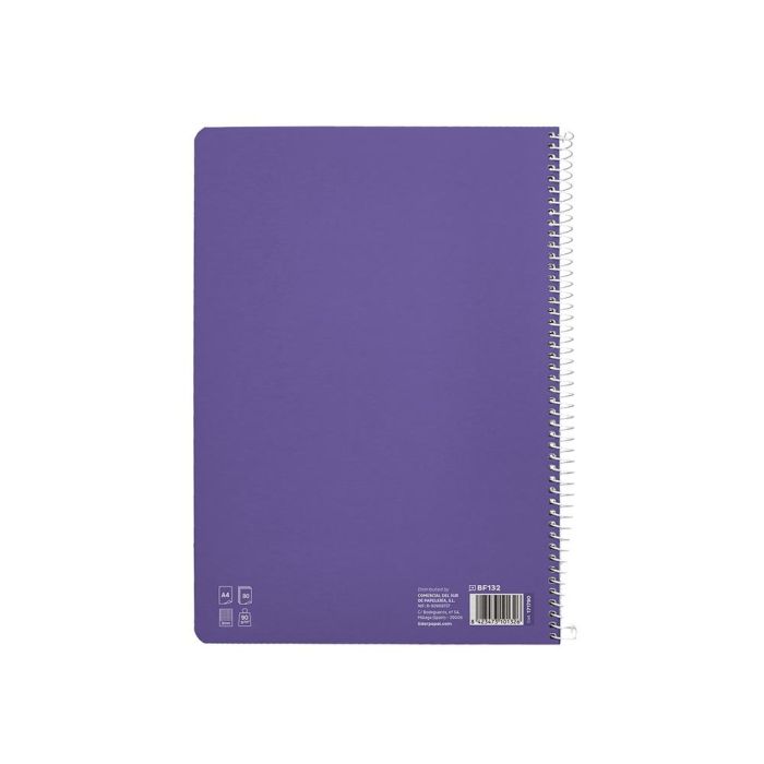 Cuaderno Espiral Liderpapel Di N A4 Pautaguia Tapa Dura 80H 90 gr Cuadro Pautado 3 mm Color Lila 5 unidades 2