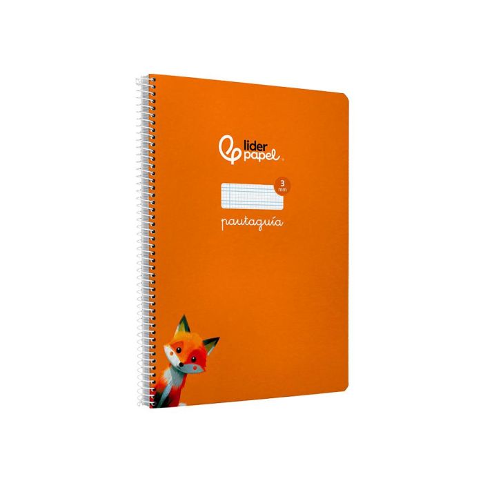 Cuaderno Espiral Liderpapel Di N A4 Pautaguia Tapa Dura 80H 90 gr Cuadro Pautado 3 mm Color Naranja 5 unidades 4