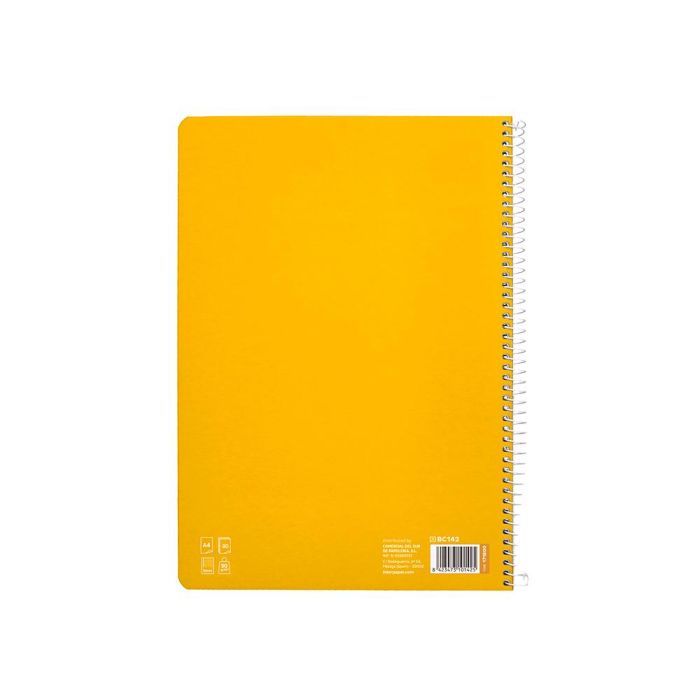 Cuaderno Espiral Liderpapel Di N A4 Pautaguia Tapa Dura 80H 90 gr Cuadro Pautado 5 mm Color Amarillo 5 unidades 2