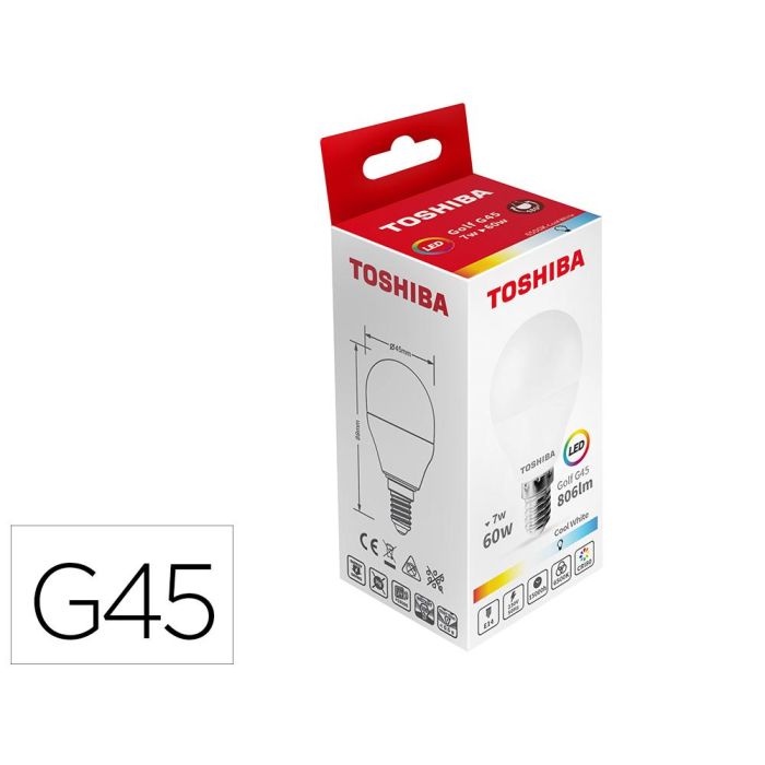 Bombilla Led Toshiba G45 E14 7 W 6500K Luz Fria