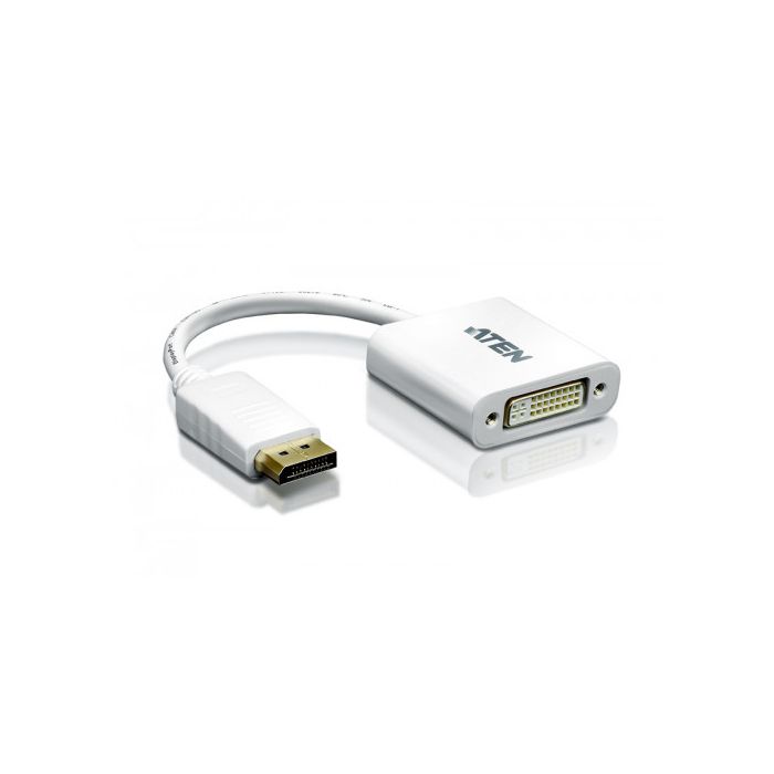 Aten DisplayPort/DVI Adapter DisplayPort Male DVI-I Female Blanco