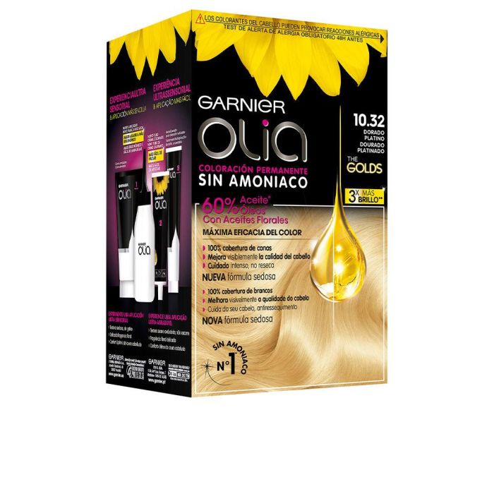 Olia coloración permanente #10,32-dorado platino 54 ml 0 Olia coloración permanente #10,32-dorado platino 54 ml 0