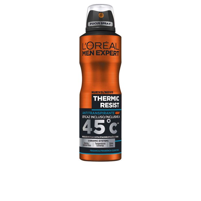 L'Oréal Paris Men Expert Thermic Resist Desodorante Antitranspirante Spray 150 ml Protección 48h Hombres Altas Temperaturas 45ºC
