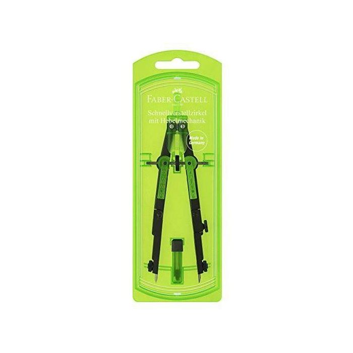 Faber Castell Compás con mecanismo de palanca negro / verde