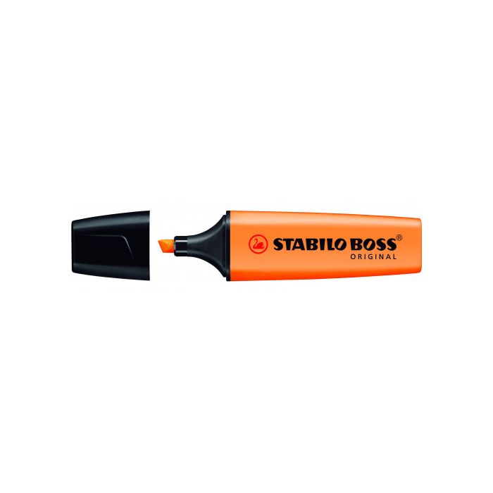 Stabilo boss marcador fluorescente naranja