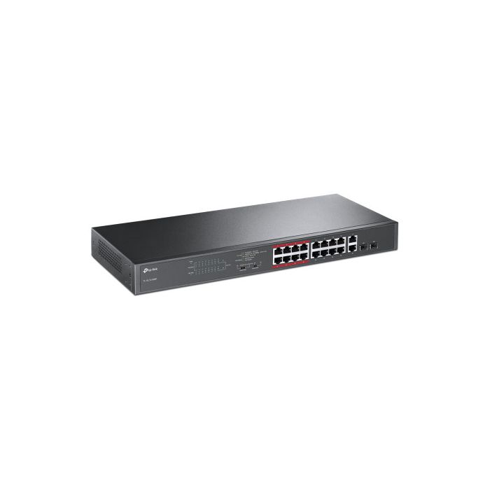 TP-LINK TL-SL1218MP No administrado Gigabit Ethernet (10/100/1000) Energía sobre Ethernet (PoE) Negro 2