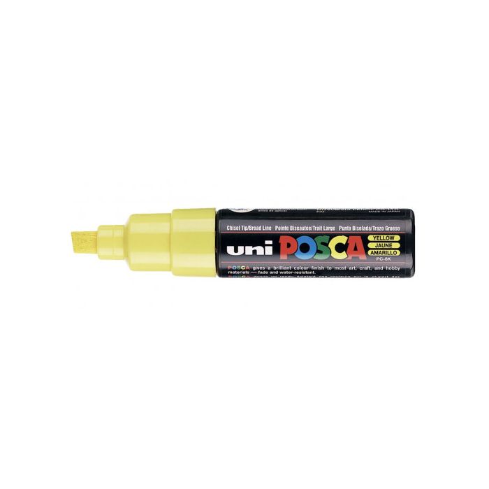 Posca Marcador Pc-8K No Permanente Punta Biselada 8.0 mm Amarillo