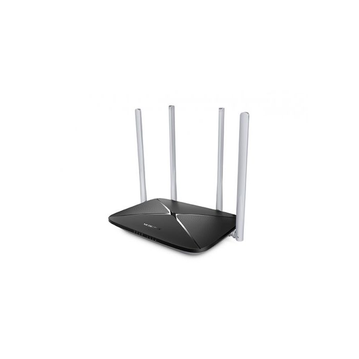 Mercusys AC12 router inalámbrico Ethernet rápido Doble banda (2,4 GHz / 5 GHz) Negro