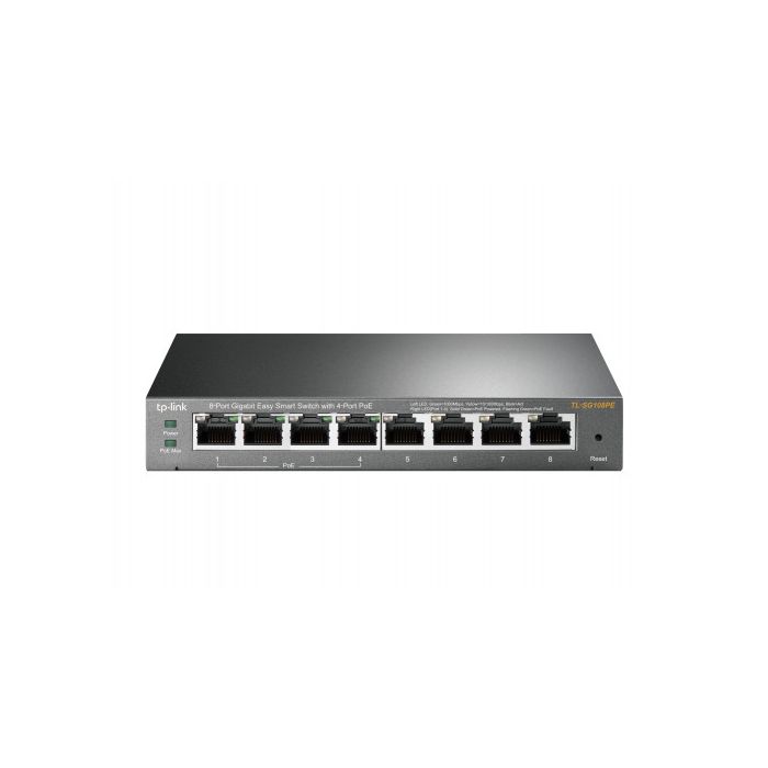 TP-LINK TL-SG108PE No administrado Gigabit Ethernet (10/100/1000) Energía sobre Ethernet (PoE) Negro
