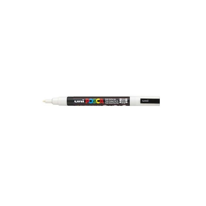 Posca Marcador Pc-3M Punta Cónica 0,9 - 1,3 mm Blanco