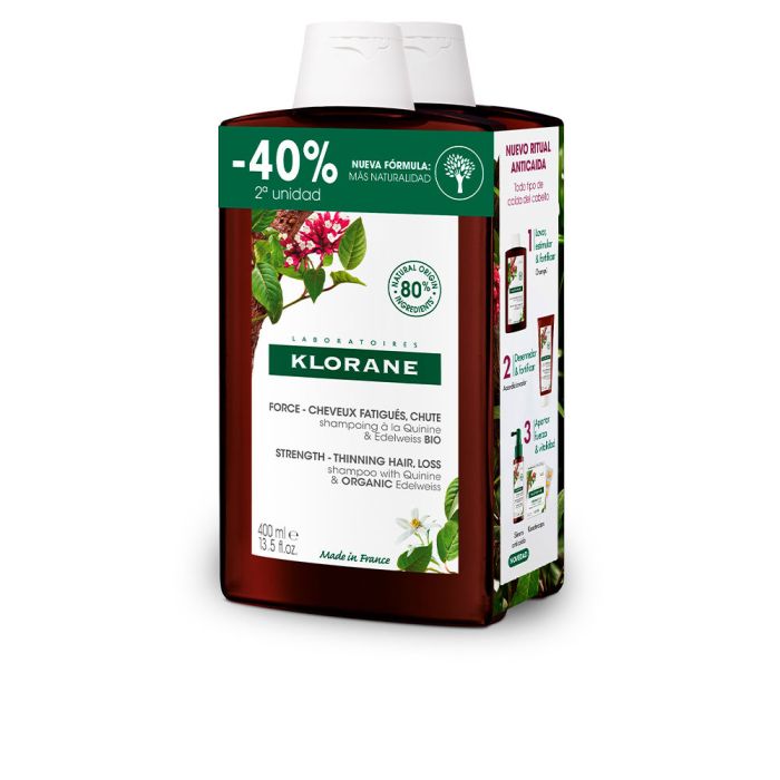 Klorane A La Quinina Y Edelweiss Bio Champú Anticaída Estuche