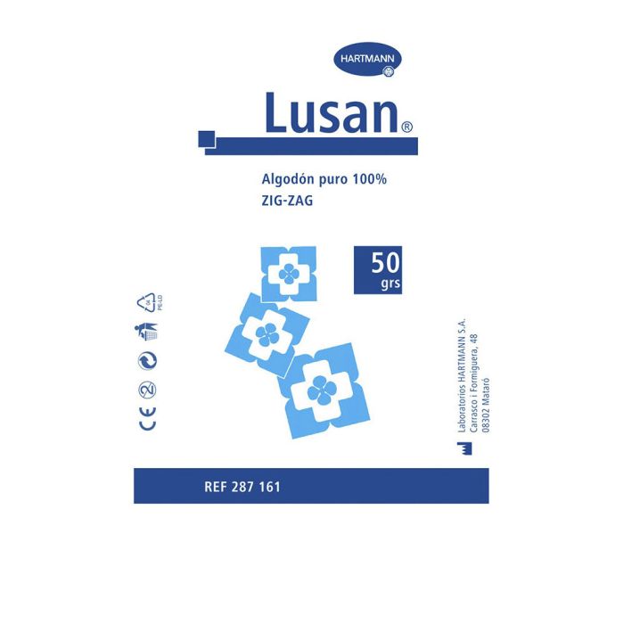 Lusan algodón zig-zag 50 gr Lusan algodón zig-zag 50 gr