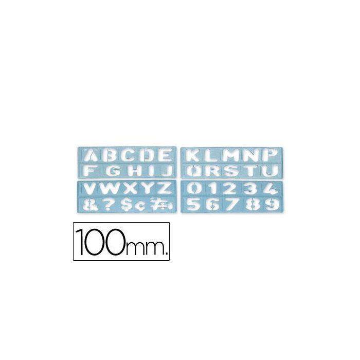 Plantilla Liderpapel Rotulacion 1800 Letras Y Numeros 100 mm