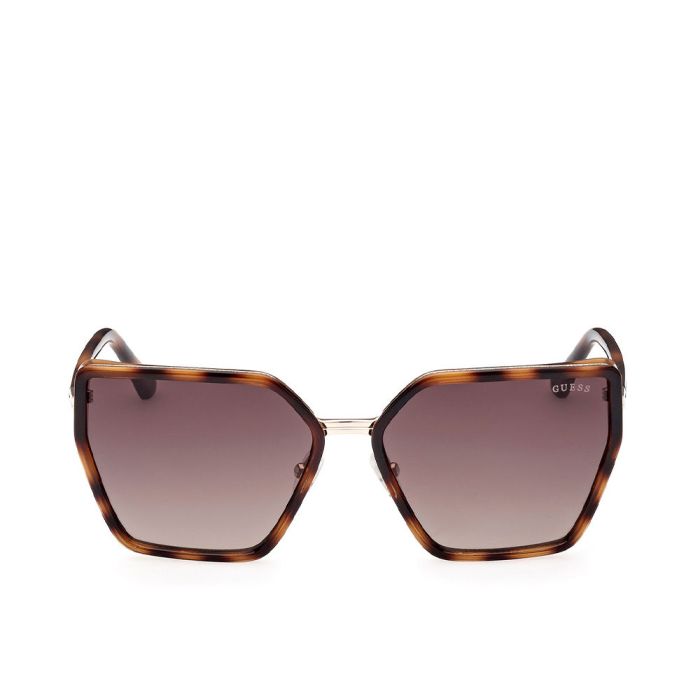 Guess GU7871 53F Gafas de Sol para Mujer con Montura Inyectada Blonde Havana, Cristales Marrón Degradado 59mm, Patillas 135mm