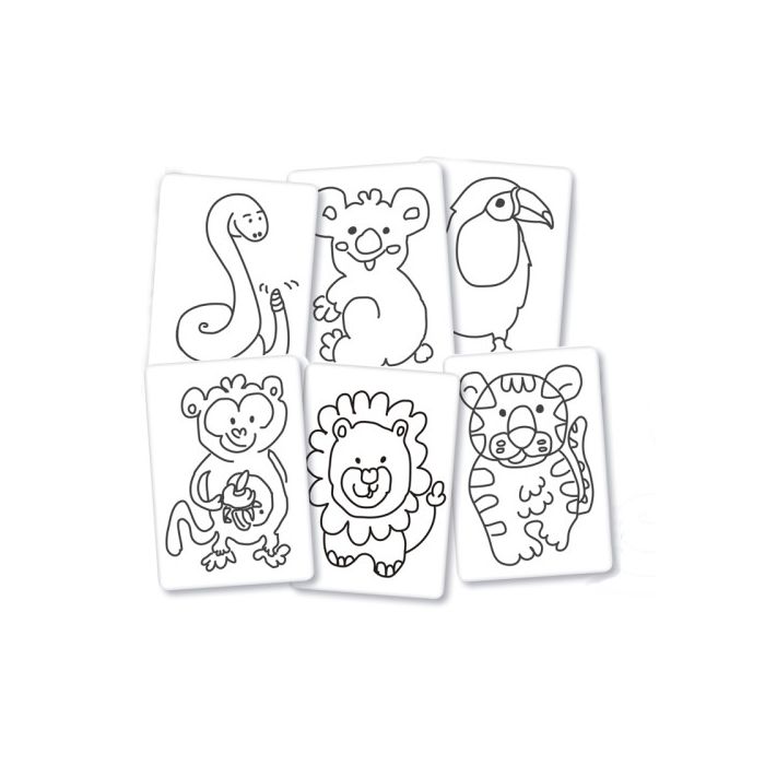 Alpino ceras baby "la jungla" para bebés con cartas para colorear estuche de 6 c/surtidos 1
