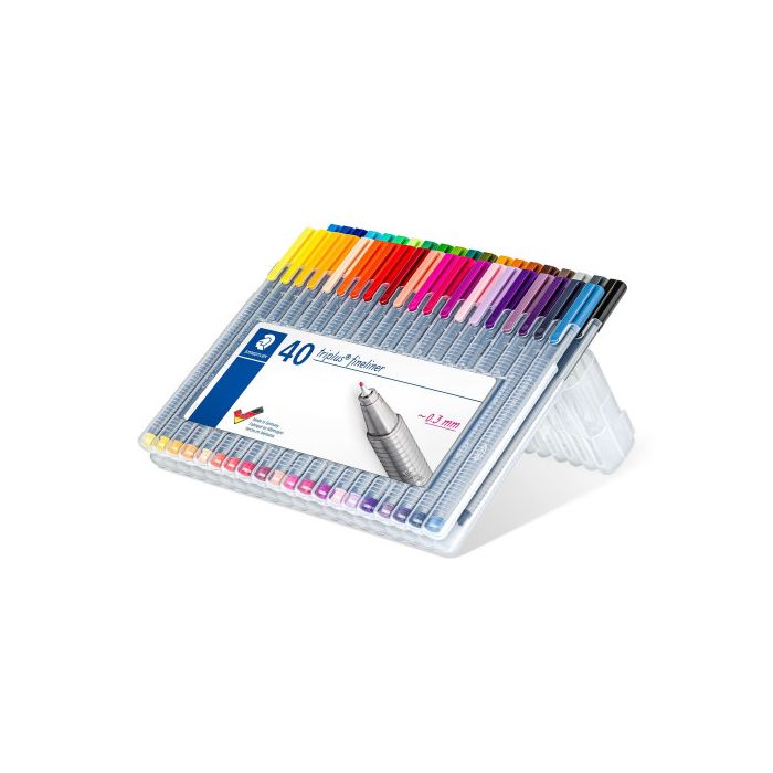 Staedtler estuche 40 rotuladores triplus fineliner 334 c/surtidos Staedtler estuche 40 rotuladores triplus fineliner 334 c/surtidos