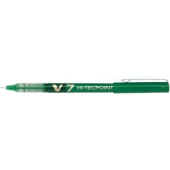 Rotulador Pilot Punta Aguja V-7 Verde 0.7 mm 12 unidades 1