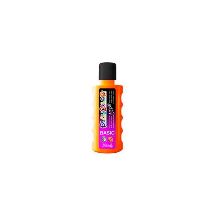 Playcolor pintura acrylic basic botella 250 ml naranja