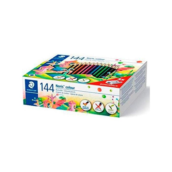 Staedtler estuche 144 lápices de color wopex ecológico 12 colores surtidos