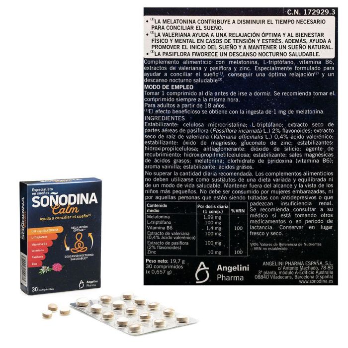 SOÑODINA melatonina 1,99 mg 2