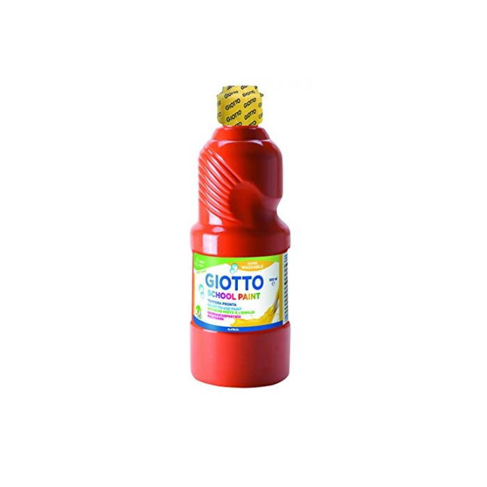Giotto Témpera escolar lavable rojo escarlata botella 500 ml