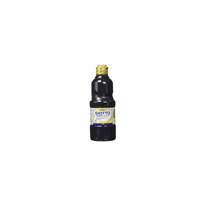 Giotto Témpera Escolar Lavable Negro Botella 500 mL