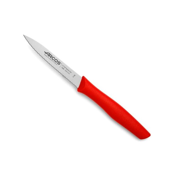 Arcos cuchillo mondador perlado serie nova 100mm rojo